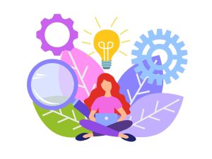 dziewczyna pracująca nad rozwojem, szukająca pomysłów na siebie